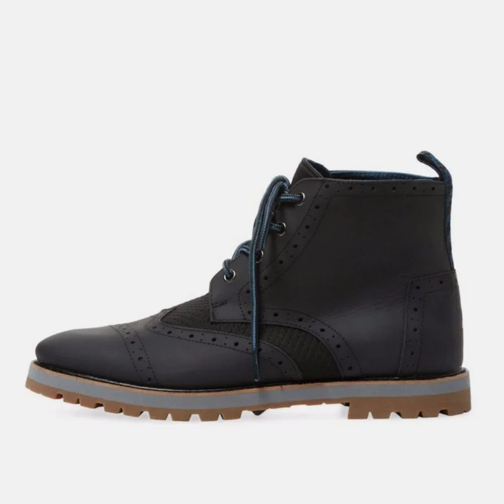 Toms Leather Textile Ankle Boot